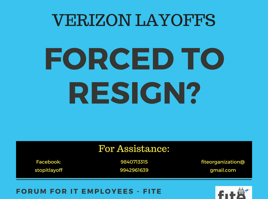 F.I.T.E – Tamil Nadu Chapter petitions Deputy Commissioner for Labour over Verizon Layoffs